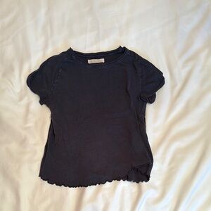 Dark Blue Short Sleeve Top